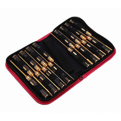 RC Screwdriver Hex Socket Tools Kit 16pcs Titanium Nitride Coated