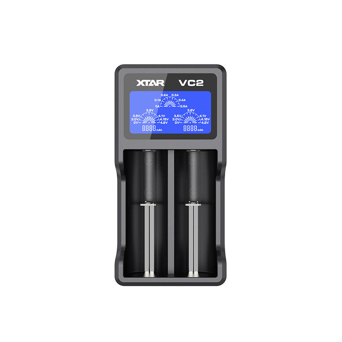 XTAR VC2 2 Bay LCD USB Lithium ion NiMH Battery Charger